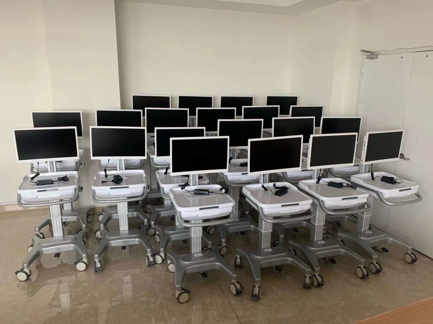 2024 Latest Hospital ICU Patient Monitor Technical Information Inspection Computer Stand Trolley