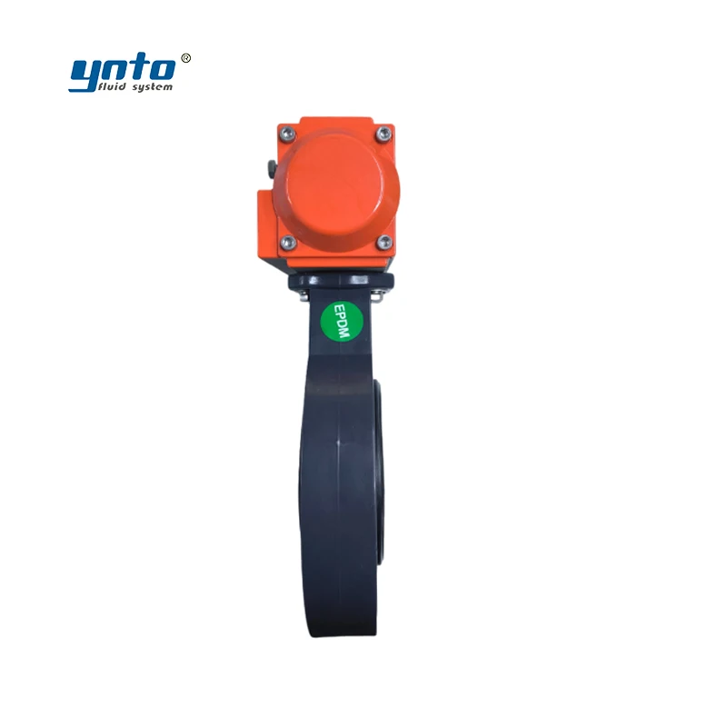 YNTO Pneumatic actuator double acting AT50 series PVC butterfly valve