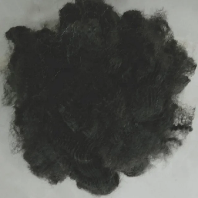 7D /15D HD черное Полиэфирное штапельное волокно класса А от производителя Vikohasan синтетическое и GRS переработанное полиэфирное