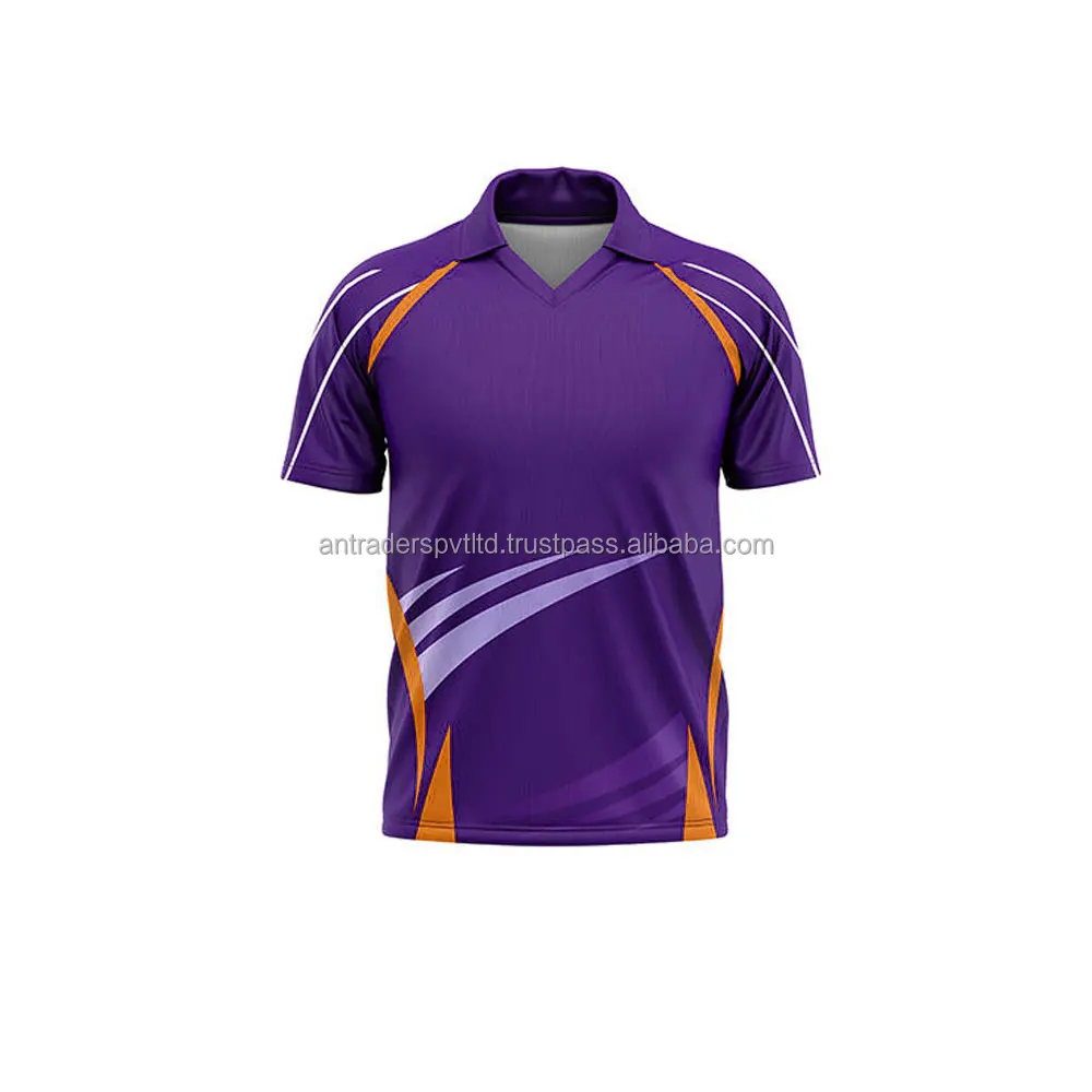 2021 custom cricket uniform sports best sublimation cricket jersey design Cricket Uniforms High Quality Sublimated Jersey