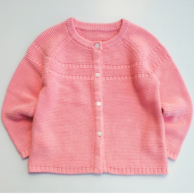 Premium Material Custom Knits Kids Sweater Long Sleeve Coat