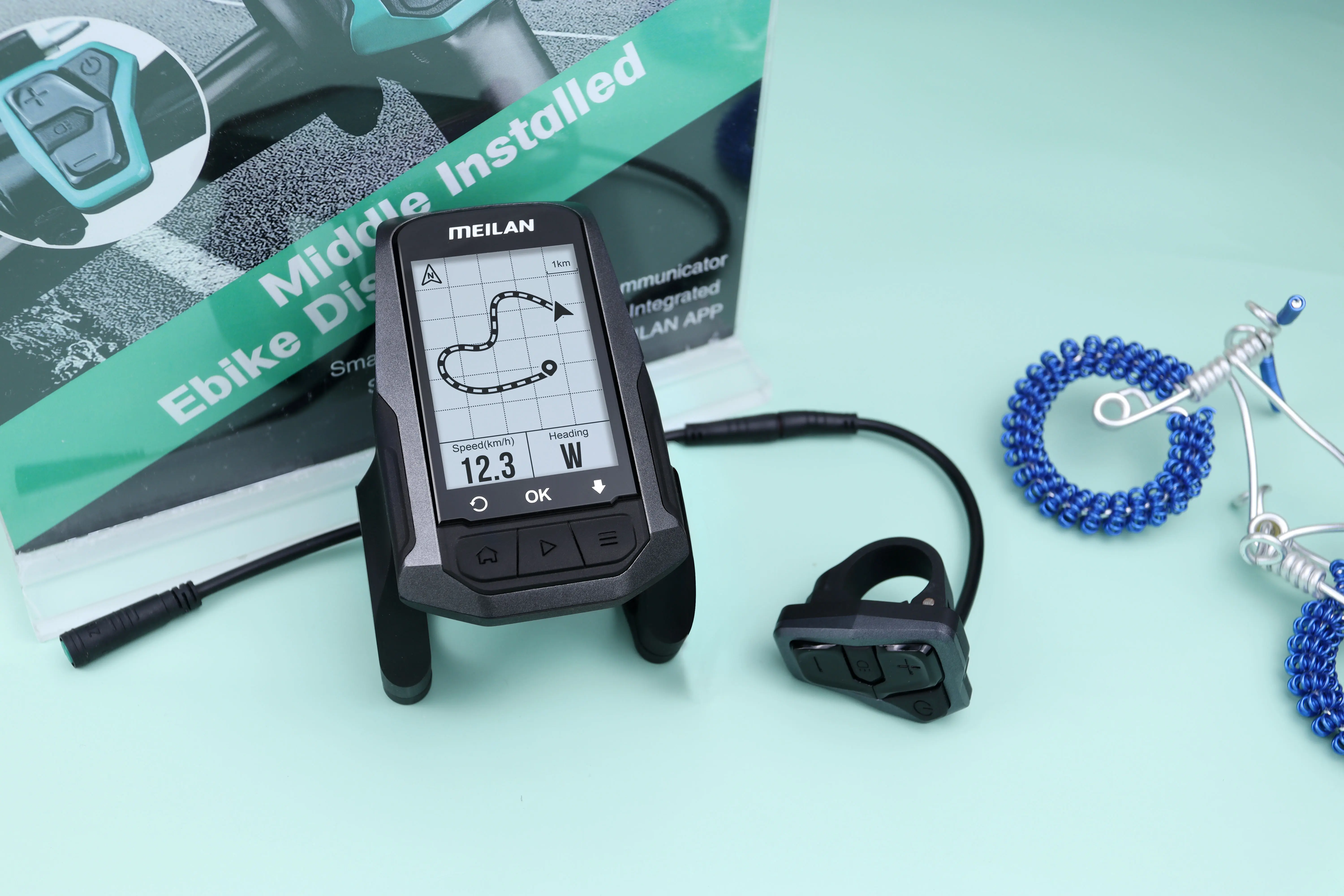 Meilan E1 bicicleta eletrica mid motor hub kit motor ebike medidor de bicicleta eletrica display OEM ODM 48V 350W a prova dagua