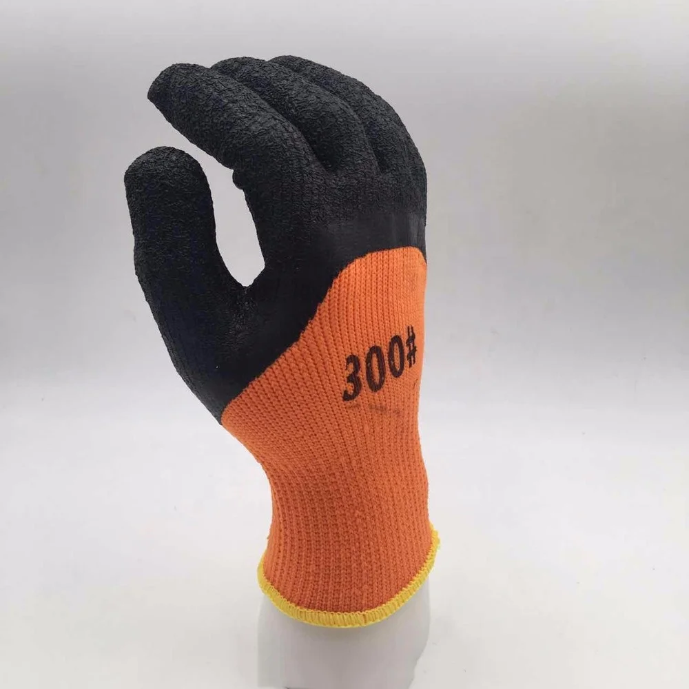 OEM Terry latex coated winter work gloves