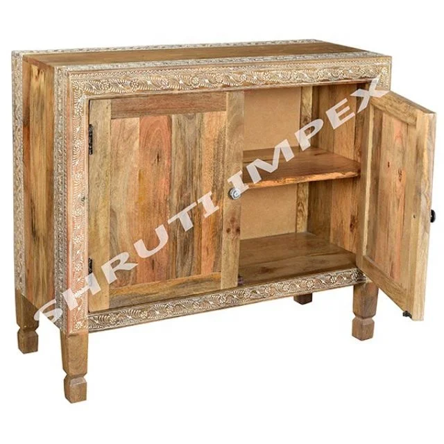antique mango wood natural sideboard cabinet furniture
