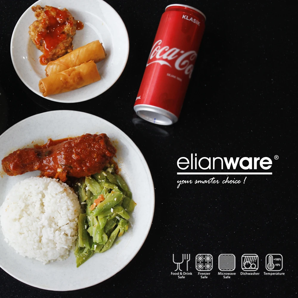 Elianware High Quality Plastic (PP) BPA Free Household Tableware Dining Plates & Dishes Set Manufacturer Malaysia