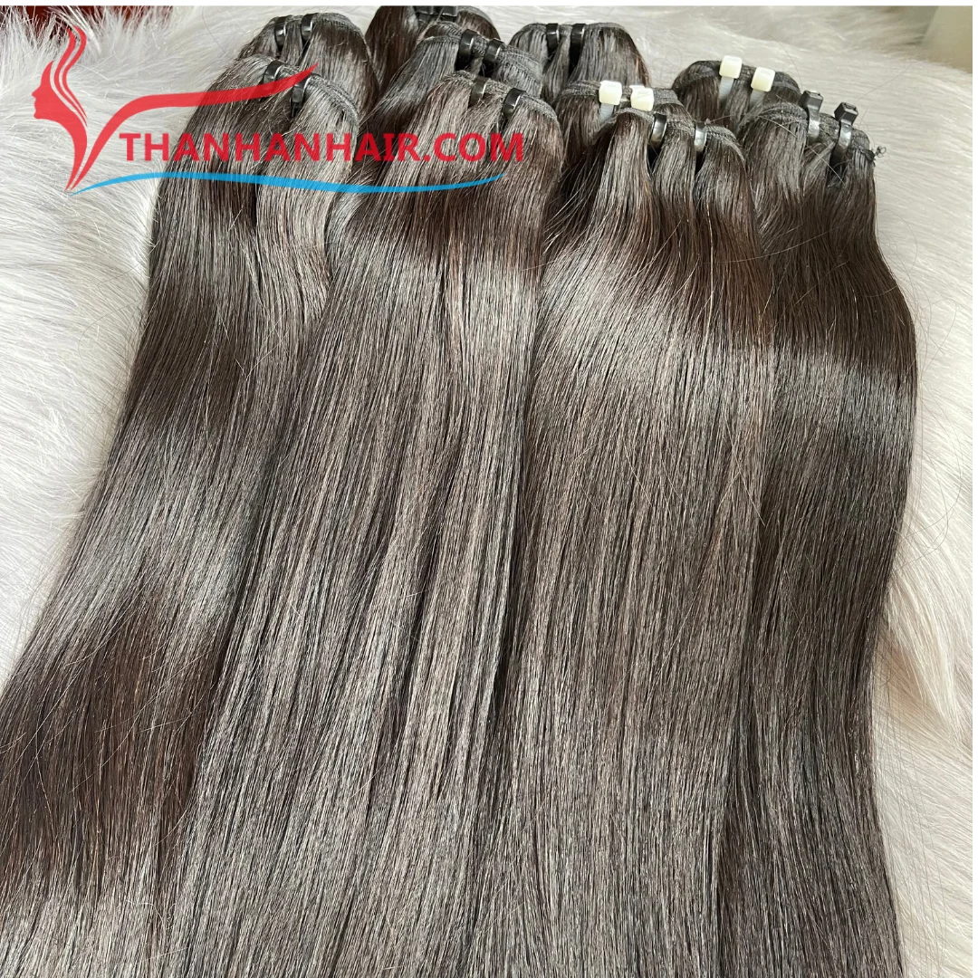 Premium Weft Hair Extensions 100% Raw Human Hair, Natural Look, Multiple Colors and Lengths Wholesale price