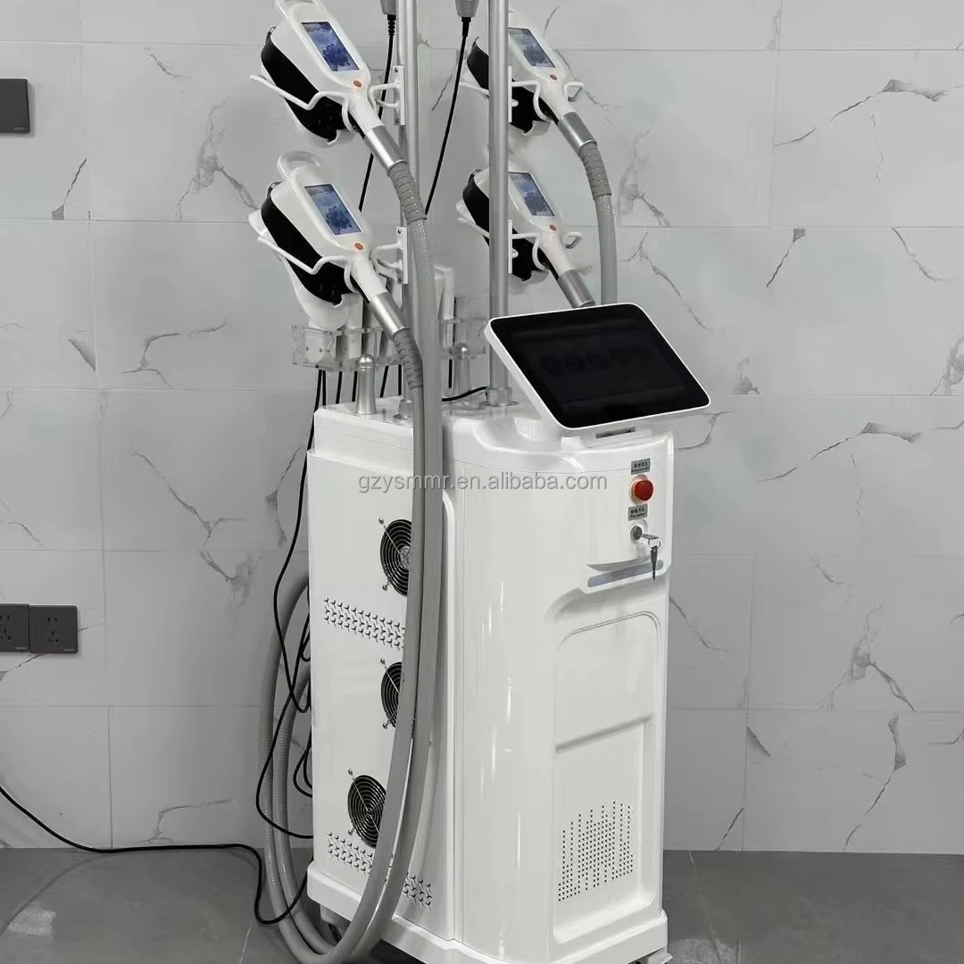 Recent Four Handle 360 Freezer Slimming Instrument Standing Portable Soprano Ice 4 Wave Machine 1 Set Muscle Stimulator Machine