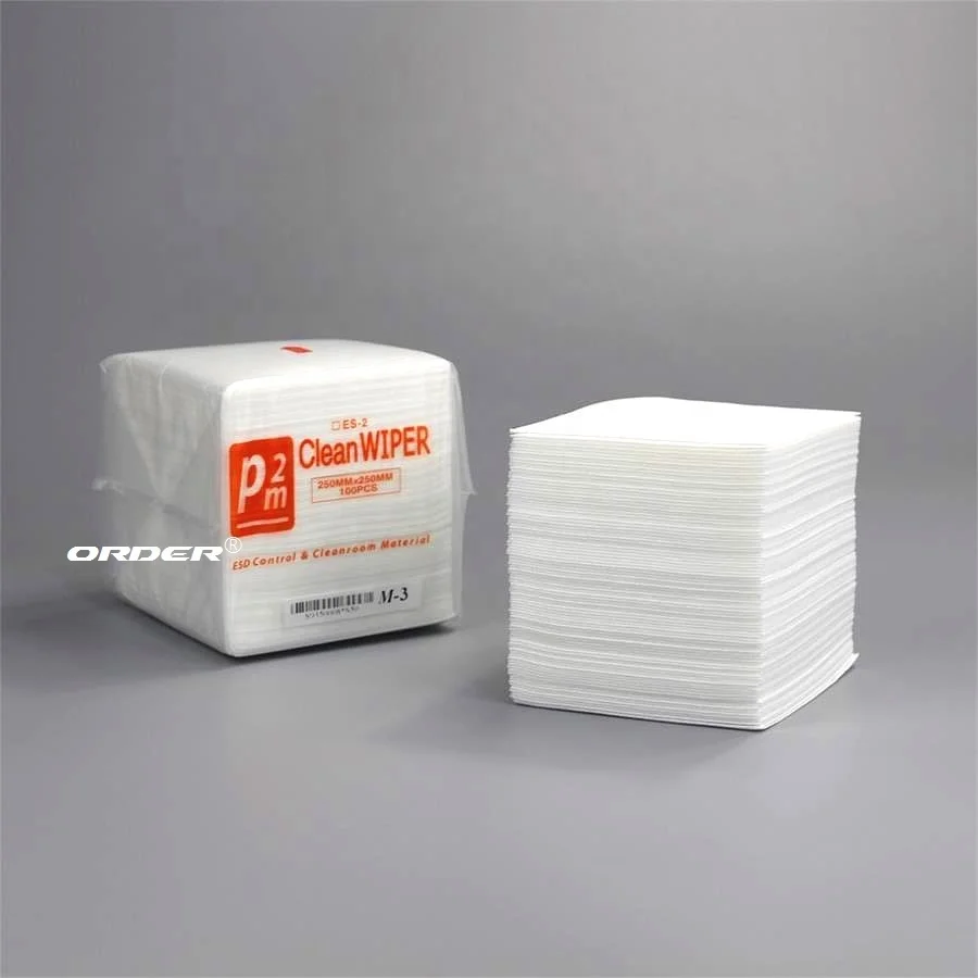 Factory Custom highly absorbent Non-woven Fabric cleanroom wiper M-3 cleaning wipes