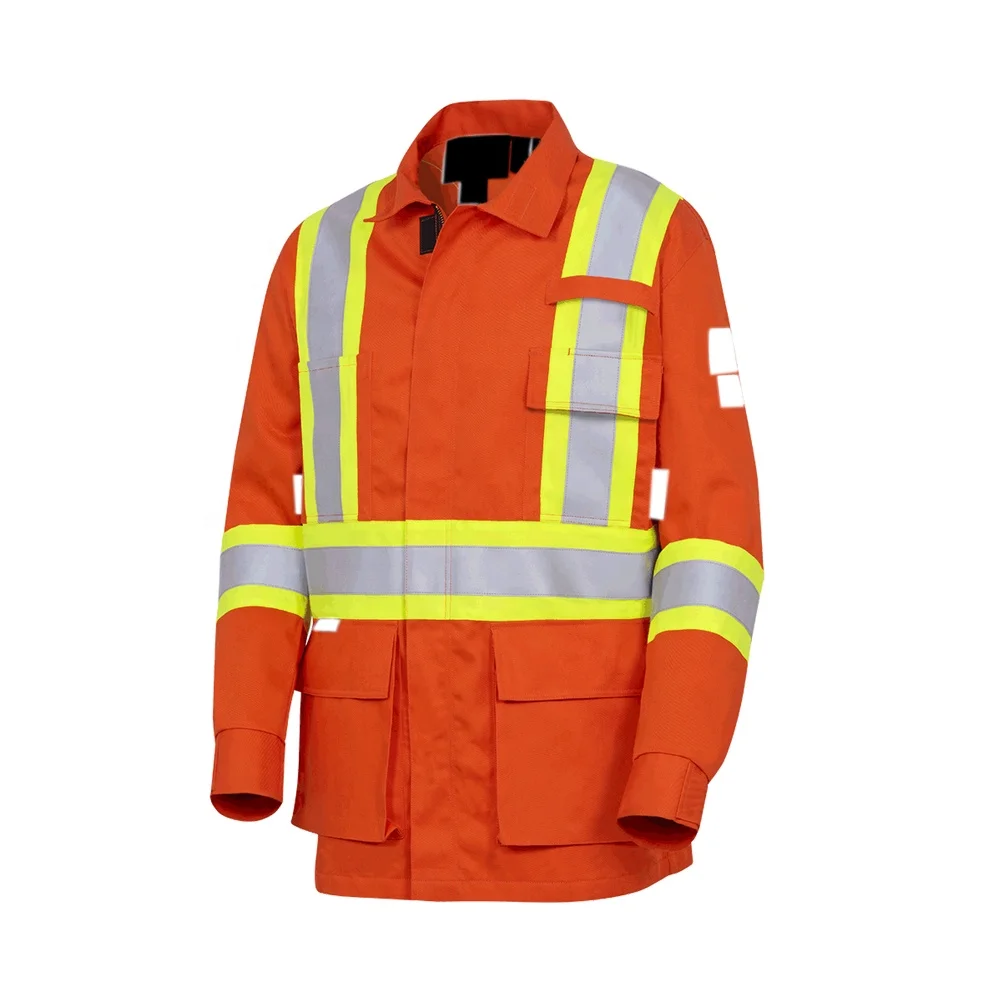 Welding Blue Fire Retardent Cotton Firefighter Coverall For Oil And Gas Fr Resistant Gown Safety Wear