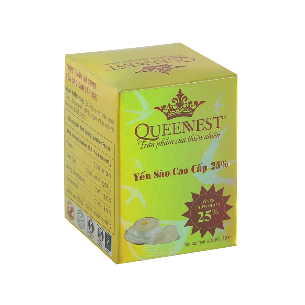 QUEENNEST, подлинное высококачественное Птичье гнездо 25% (банка 70 мл) из Вьетнама