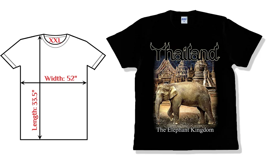 XXL Elephant Kingdom JD T-shirt OEM Custom 100% Cotton Premium Quality Breathable Casual Style Original Graphic Plus Size Suit