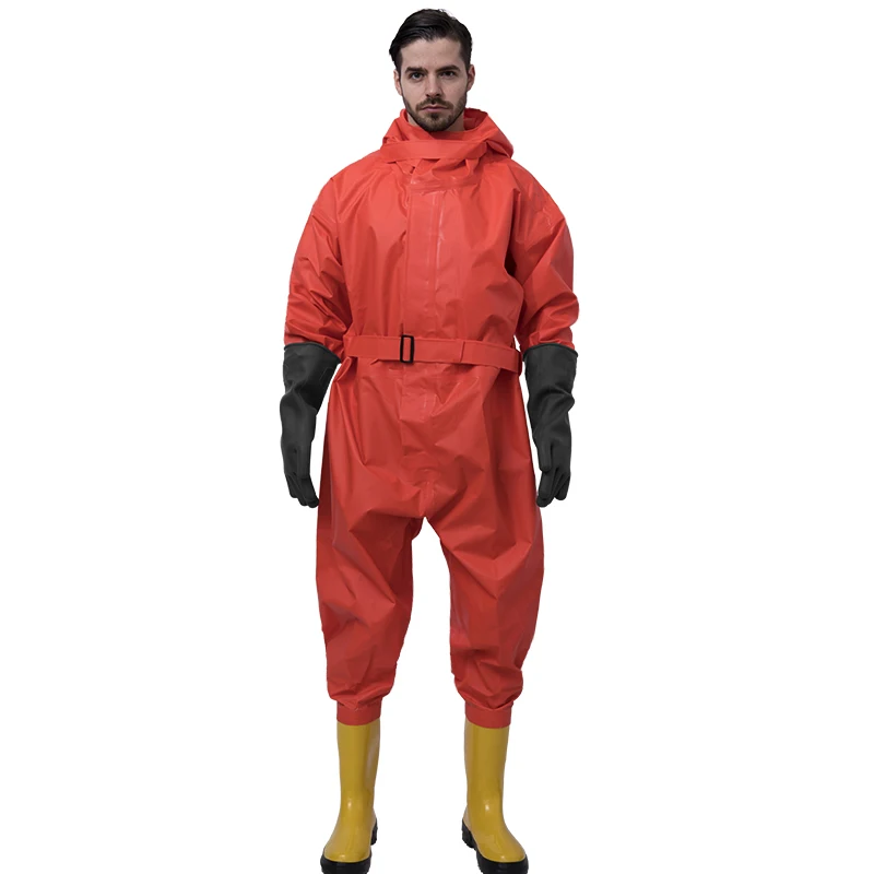 Manufacture light type semi-enclosed acid resistant chemical suits
