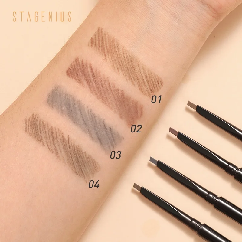 STAGENIUS SG16 Sweat Proof Double-ended Eyebrow Pencil Long Lasting Waterproof Eyebrow Pen