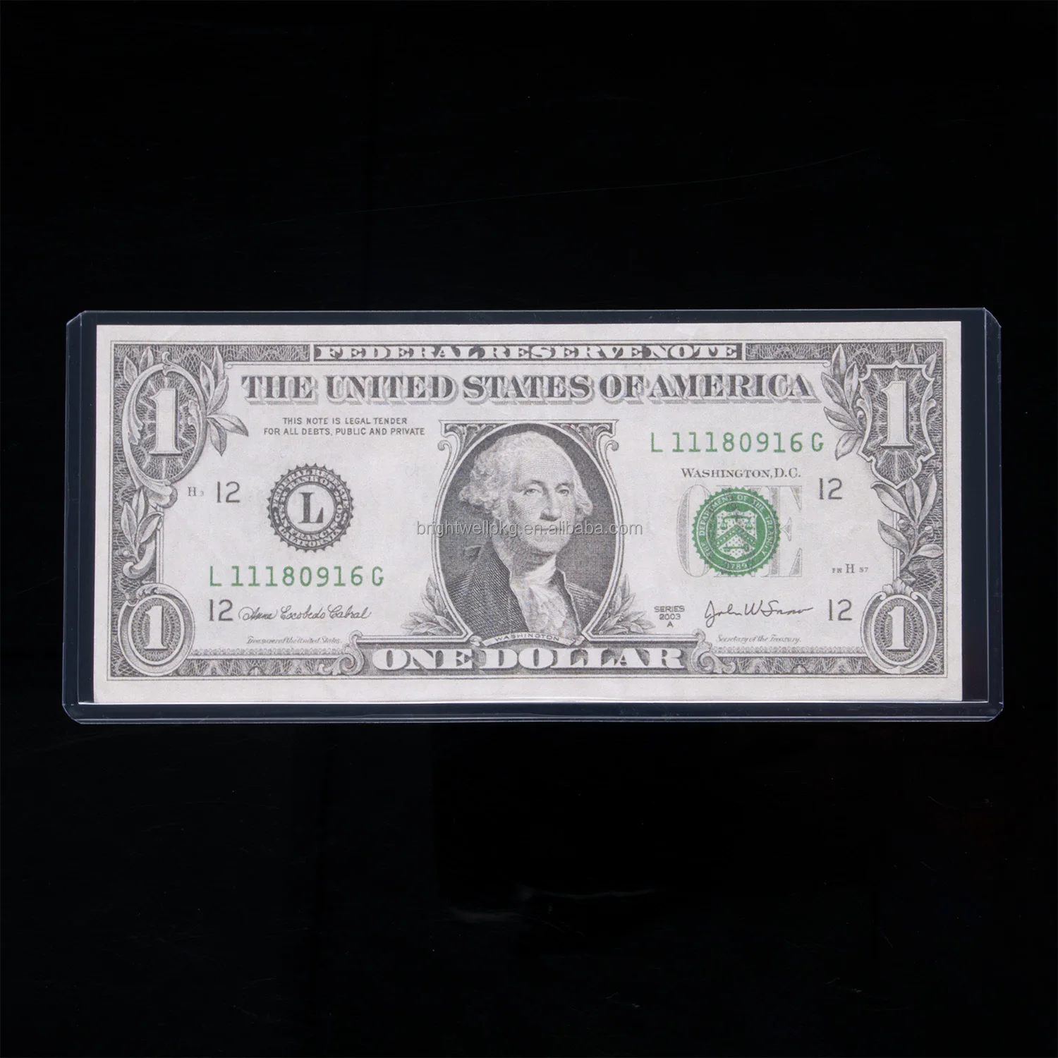 Currency Dollar Bill Holders Plastic Currency PVC Protectors for Regular Bills Money Banknotes Currency Toploader