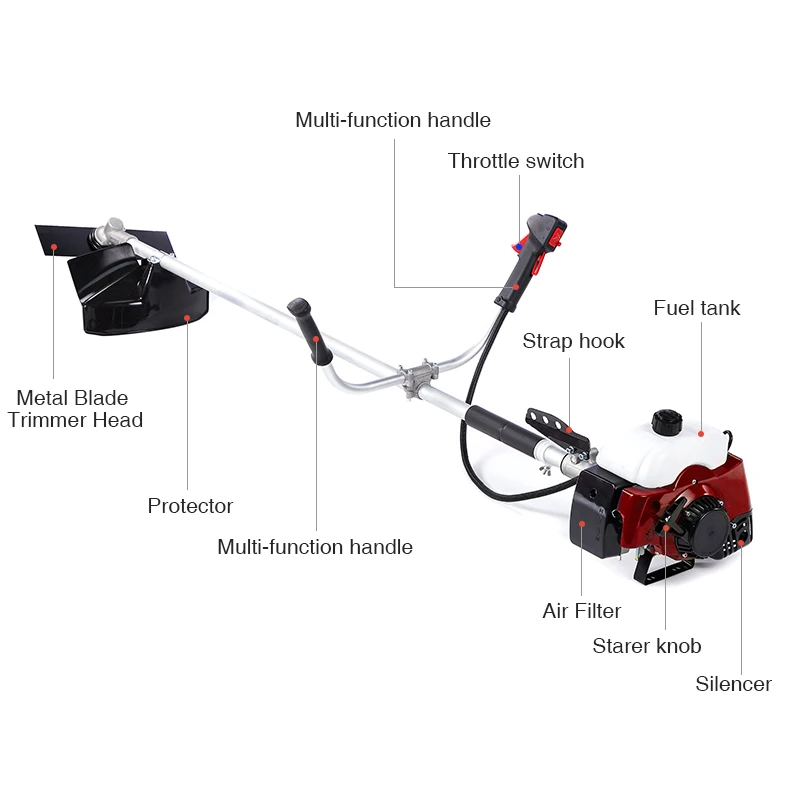 BISON Wholesale 40.2cc Gasoline Powered Grass Trimmer And Electric Brush Cutter Engine Garden Professional Tools Factories