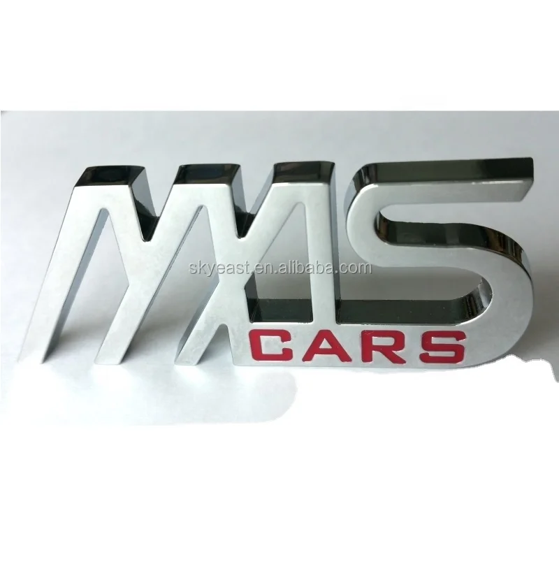 Китайский поставщик, новые модные серебряные полированные эмалированные металлические автомобильные Логотипы