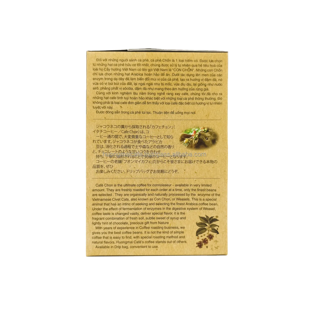 Hot Selling Weasel Drip Coffee 13g *10 packs per box Hat A Brand