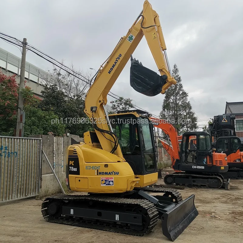 Used Japanese Excavator Komatsu PC78us Kumatsu PC78 crawler large digger cheap in shanghai