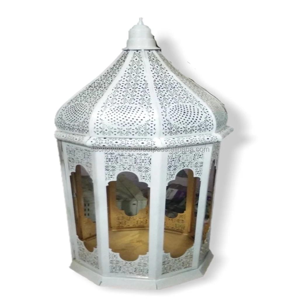 Traditional Multiple Sizes Rustic Look Moroccan Metal Lantern in Various Colour Options