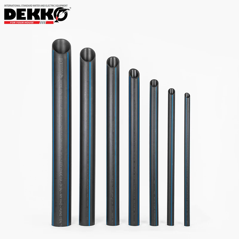 DEKKO PN25 черный высокое качество HDPE ПВХ водяная трубка пластиковая дренажная и поставка DIN стандартная оптовая продажа образцов