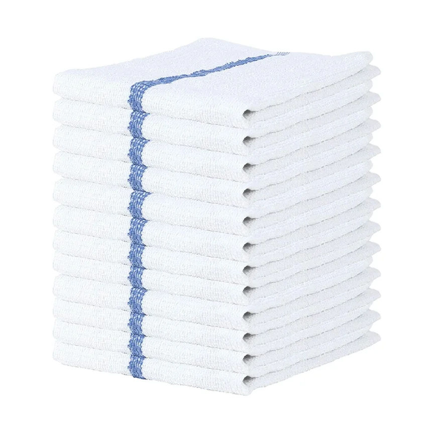 Глубокий опыт в производстве прочных и многоразовых толстых мягких полотенец с полосатым узором форме прямоугольника