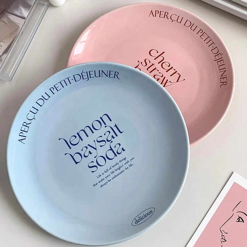 Custom Print Logo Creative 3 In 1 Western Steak Spaghetti Cake Breakfast Makers Waffle Porcelain Ceramic Plate Set For Breakfast