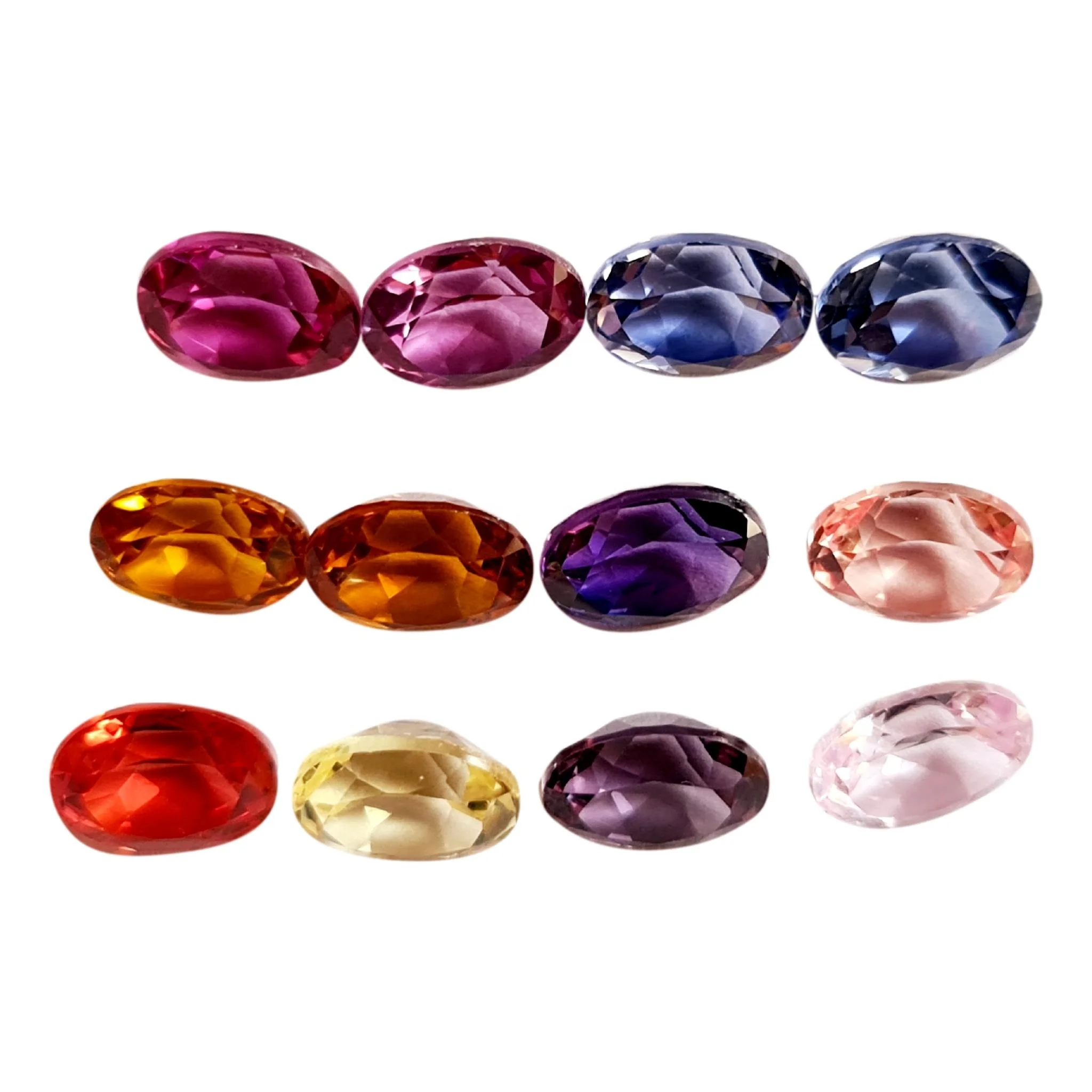 Created Multi Sapphire Gemstones Hand Cut in all calibrated sizes and shapes in all colors as per the image