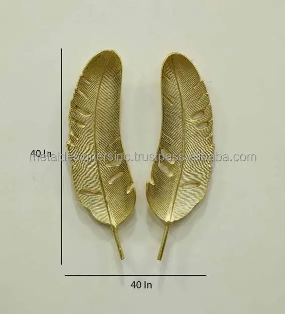 Aluminium Banana Leaf Silver & Gold Wall Art Home decor for Living Room, Bed Room and drawing Room