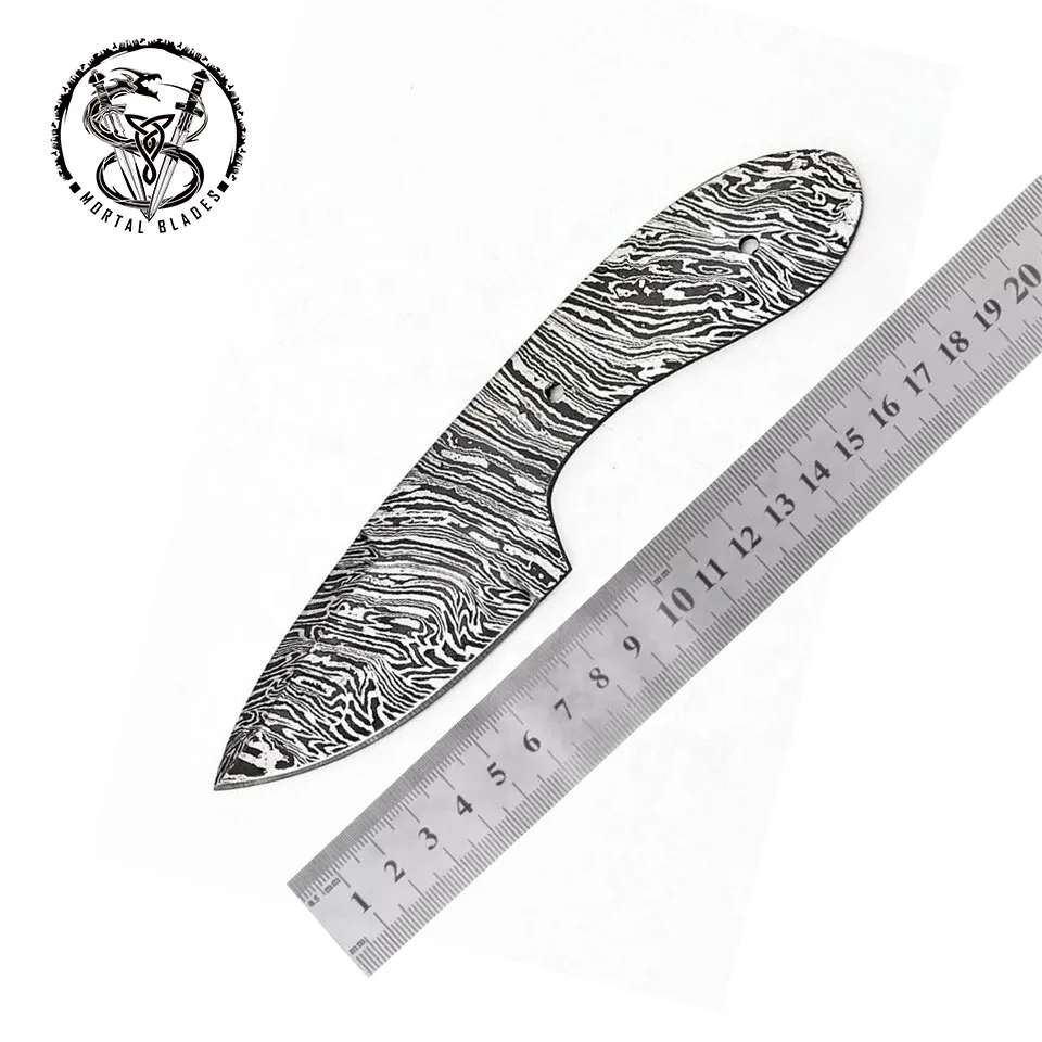 Professional Damascus High Quality Steel Blank Blade Knives Hunting knife Blank Blades For Sale