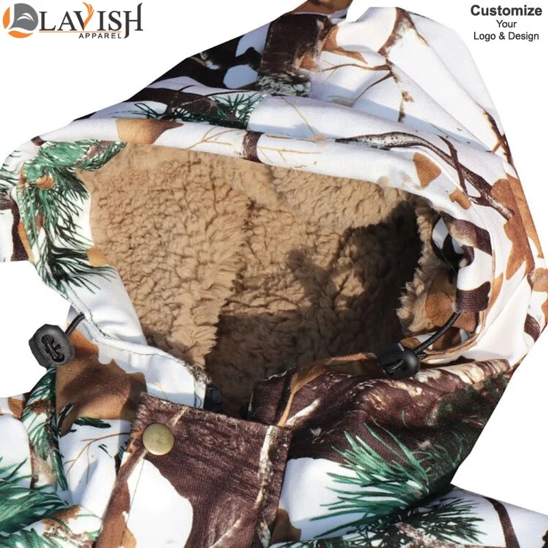 High Quality Winter Snow Bionic Camouflage Suit Waterproof Warm Fleece Hunting Jacket Pants Ghillie Suits Male