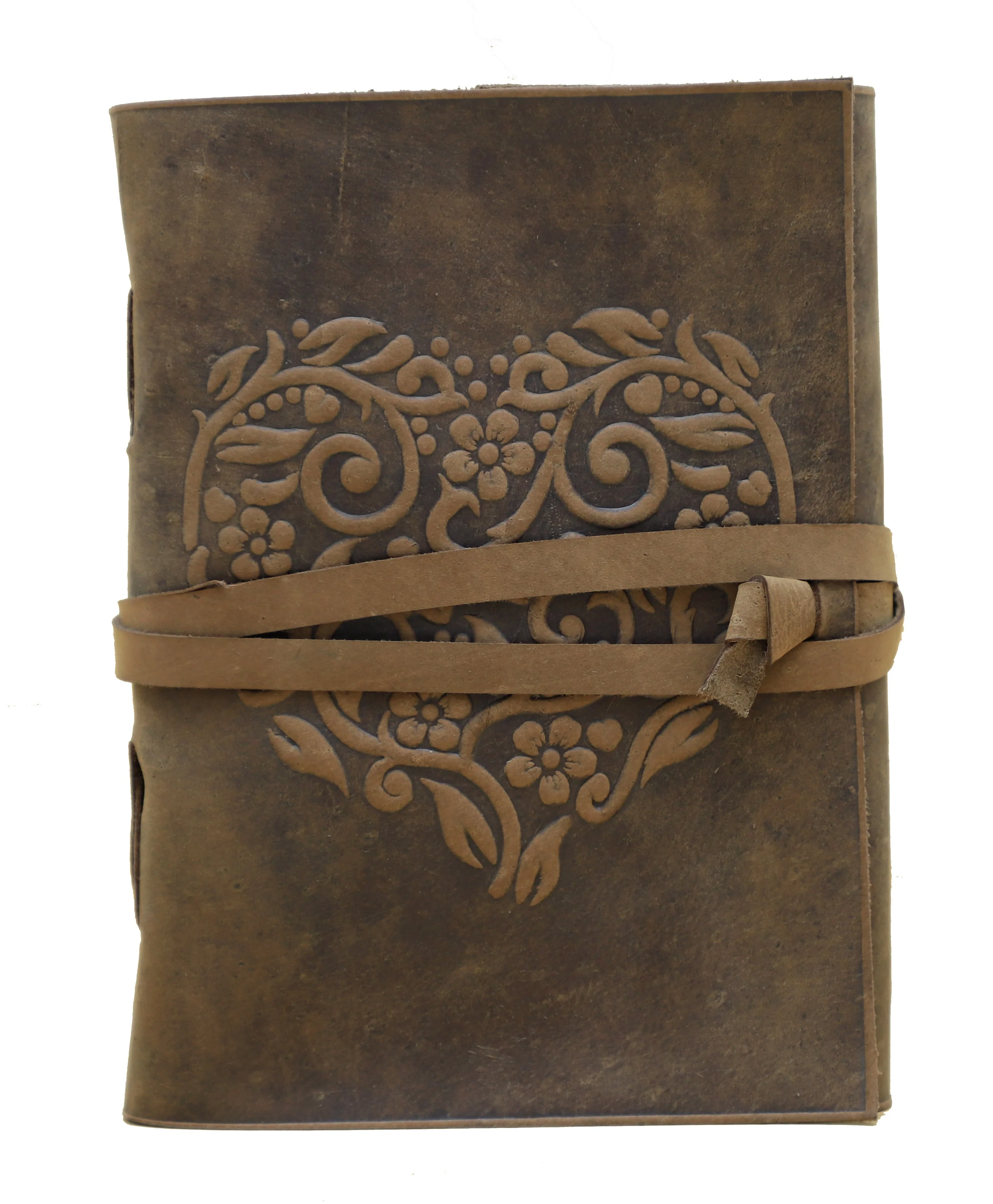 Wholesale Custom Leather Journal Heart Embossed Leather Notebooks Journals Notebooks For Women Handmade soft Leather Journals