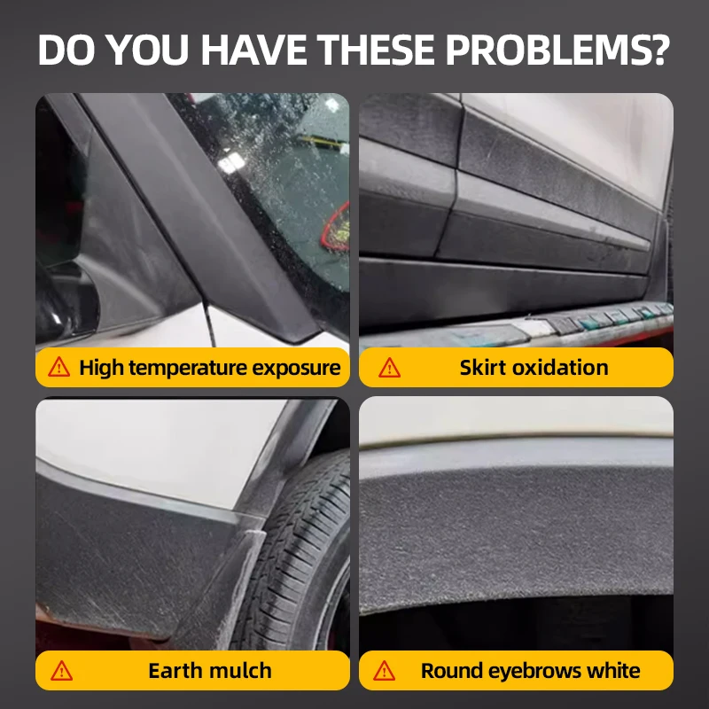 KD-044 KEEDIN Car Plastic Parts Crystal Coating Black Plastic Restorer Auto Cleaner Refurbish Rubber Agent