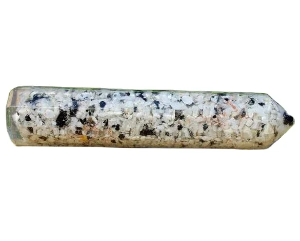 White Rainbow Moonstone Orgone Massage Wand Agate Gemstone Wholesaler and Manufacturer of Orgone Products