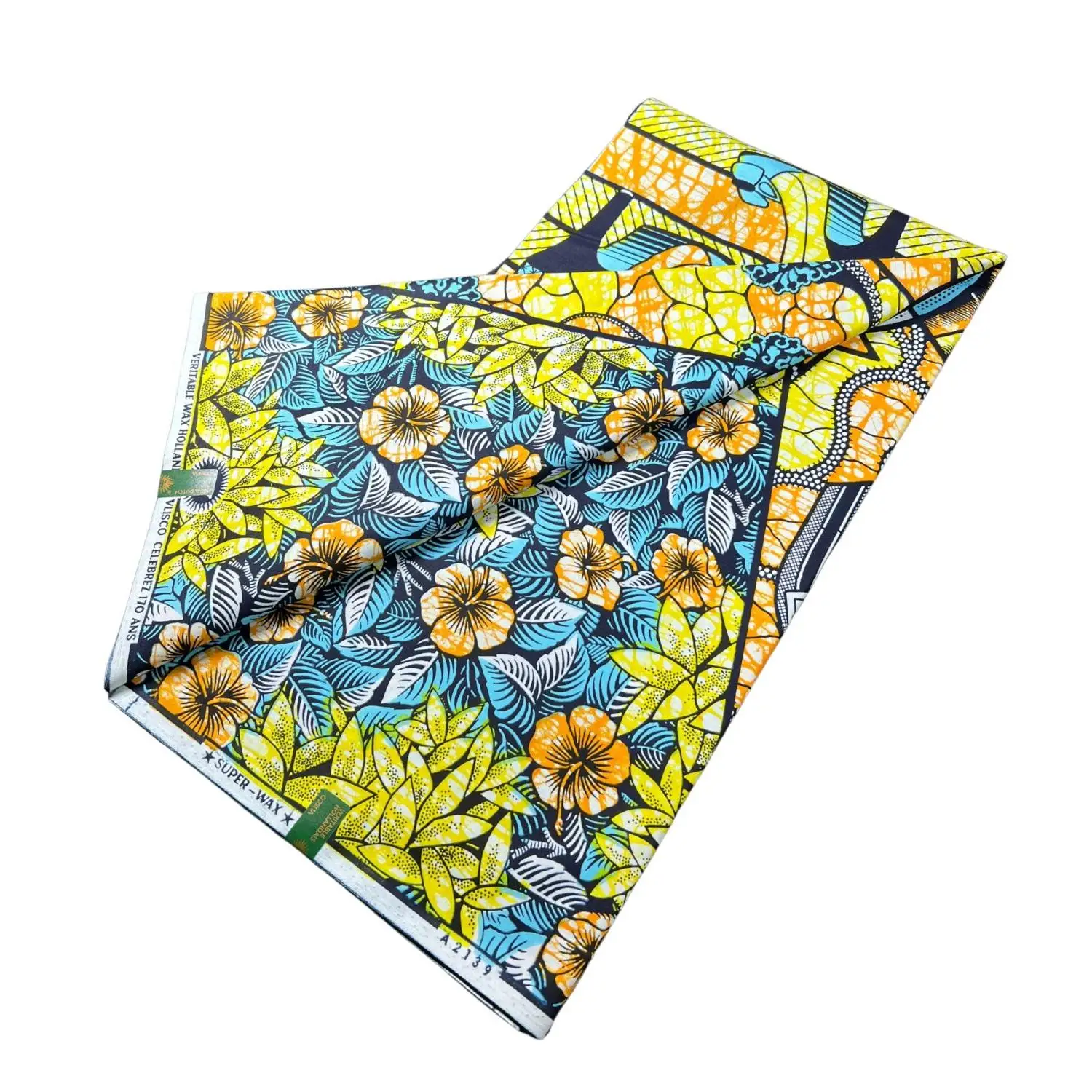 Hot Selling Ankara Cotton Fabric African Wax Print and Indonesian Batik Wholesale Stock Lot High Quality Textile Fabric