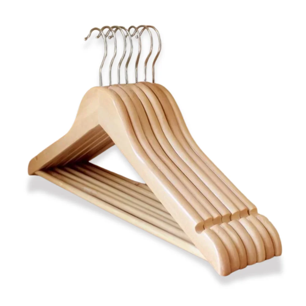 Оптовая продажа вешалка для одежды высококачественные вешалки из сосны гардероба индивидуальный логотип низкий минимальный заказ от Вьетнама