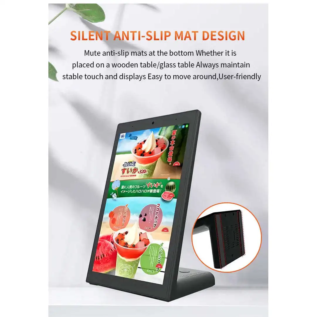 All in one tablet 10 inch L shape touch screen customer review/POS/hotel android wifi tablet