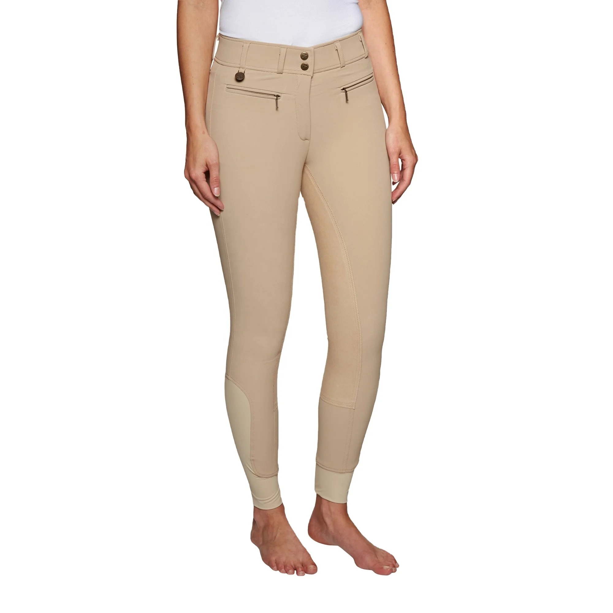 Beige Faux Leather Suede Full Seat Equestrian seasonal trendy Horse Riding Breeches at direct factory Prices
