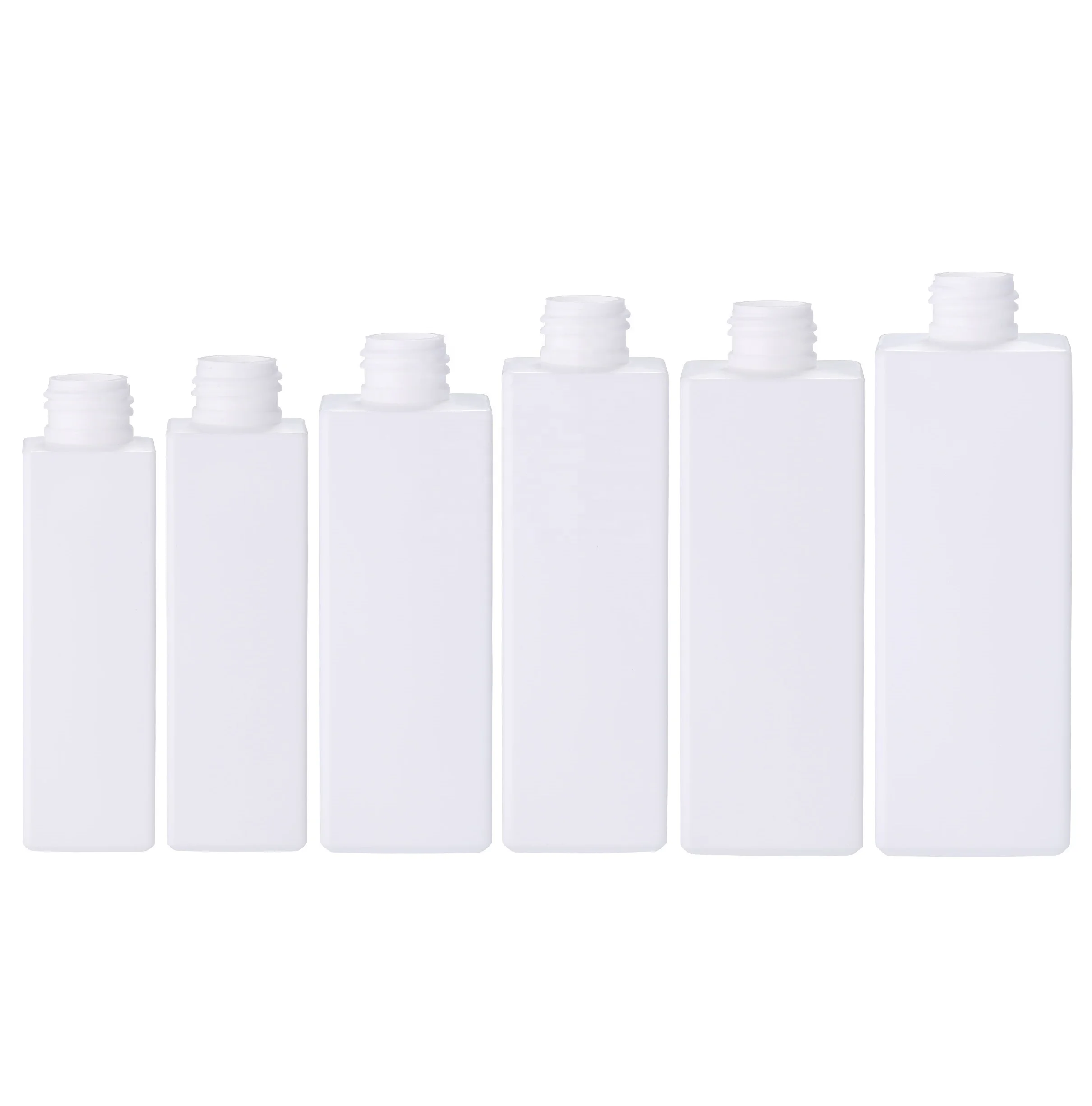 100ml 120ml 200ml 250ml 300ml PP White Square Plastic Empty Bottle with Pump Sprayer Cap Lid Skin Care Cosmetics (GQ-PP Series)