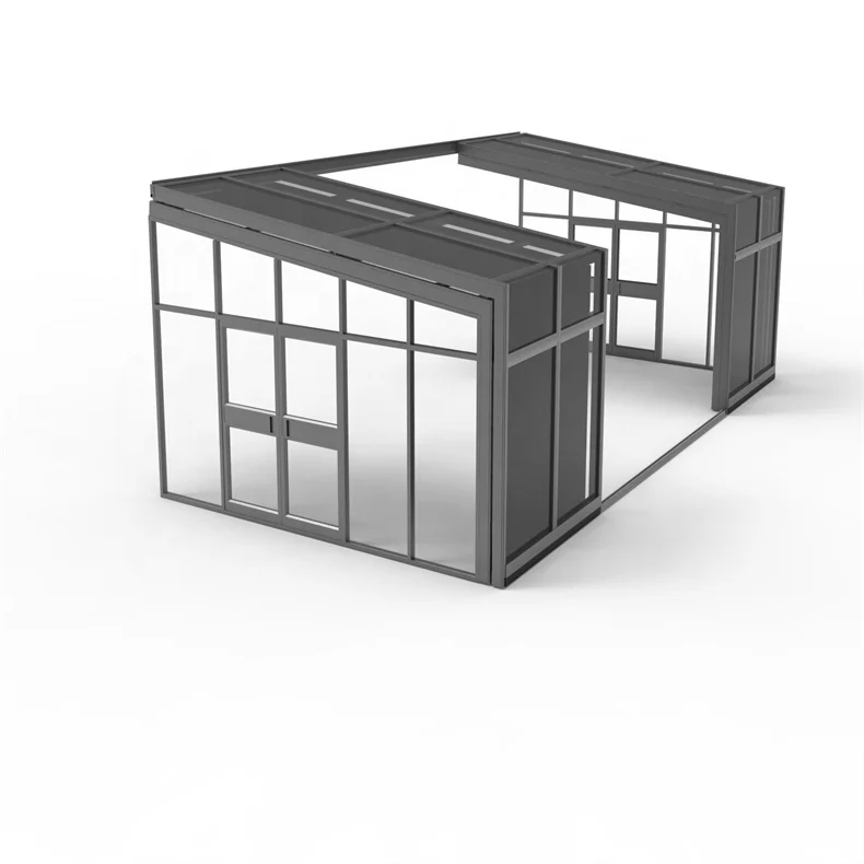 Sunroom 12X20 Регулируемый размер бассейна 3 сезона солнечные помещения для зимы алюминиевый выдвижной