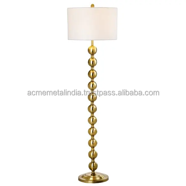 Гладкий Торшер для гостиной из латуни с современным металлическим золотым листом идеально подходит стильного домашнего декора
