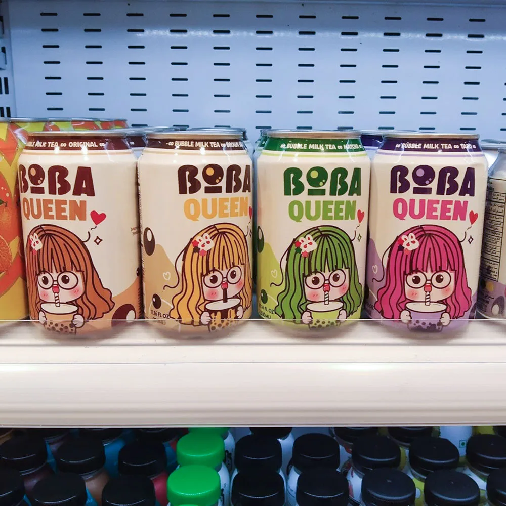 Boba Queen Hot Selling Milk Tea Taro Flavor NAWON Canned Bubble Tea Mix Private Label Boba Tea Drinks Manufacturer from Vietnam