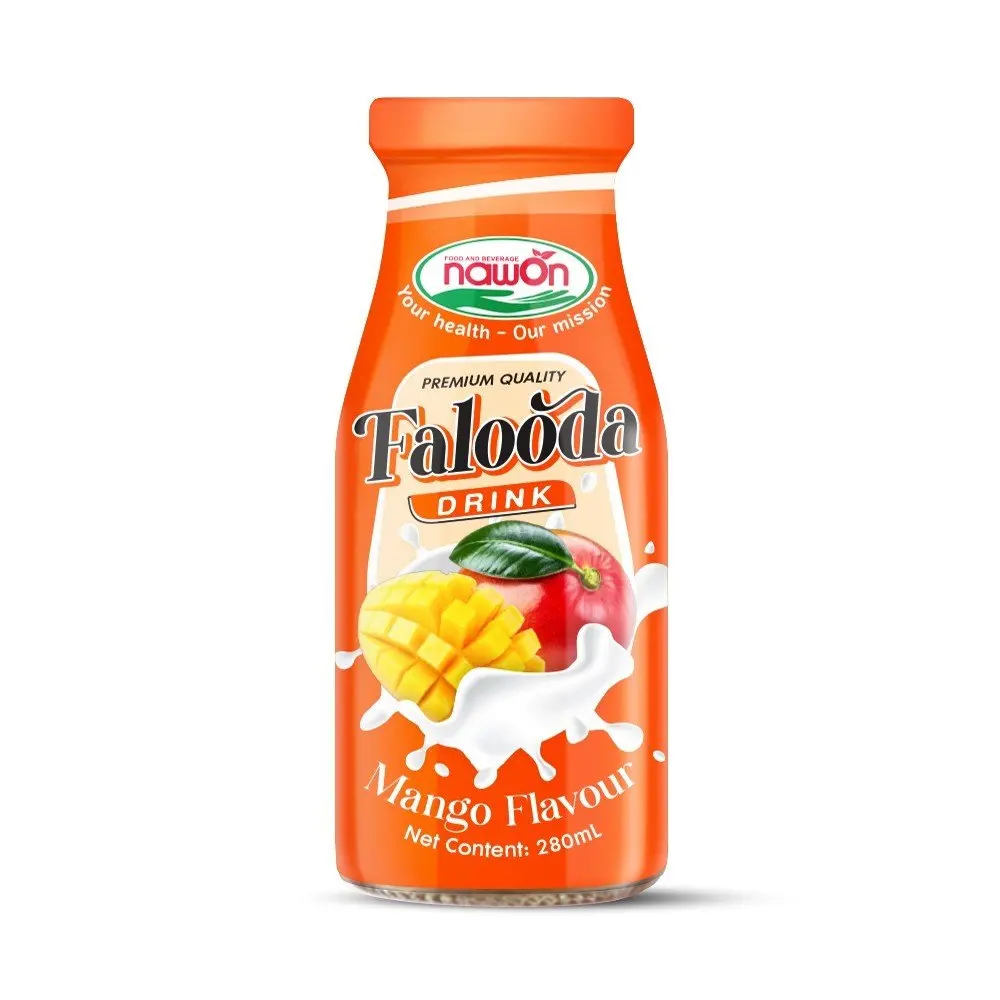 Бесплатный образец напитка Falooda, частная марка, вьетнамский напиток ODM Falooda, напиток с миндалем в стекле, производитель вьетнамских напитков