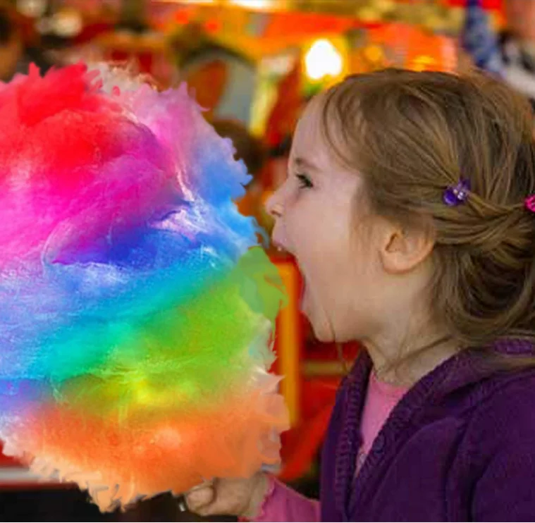 Wholesale plastic Cotton Candy led light stick Colorful Glowing Luminous Marshmallow Cone Stick Party Favors Christmas Supply