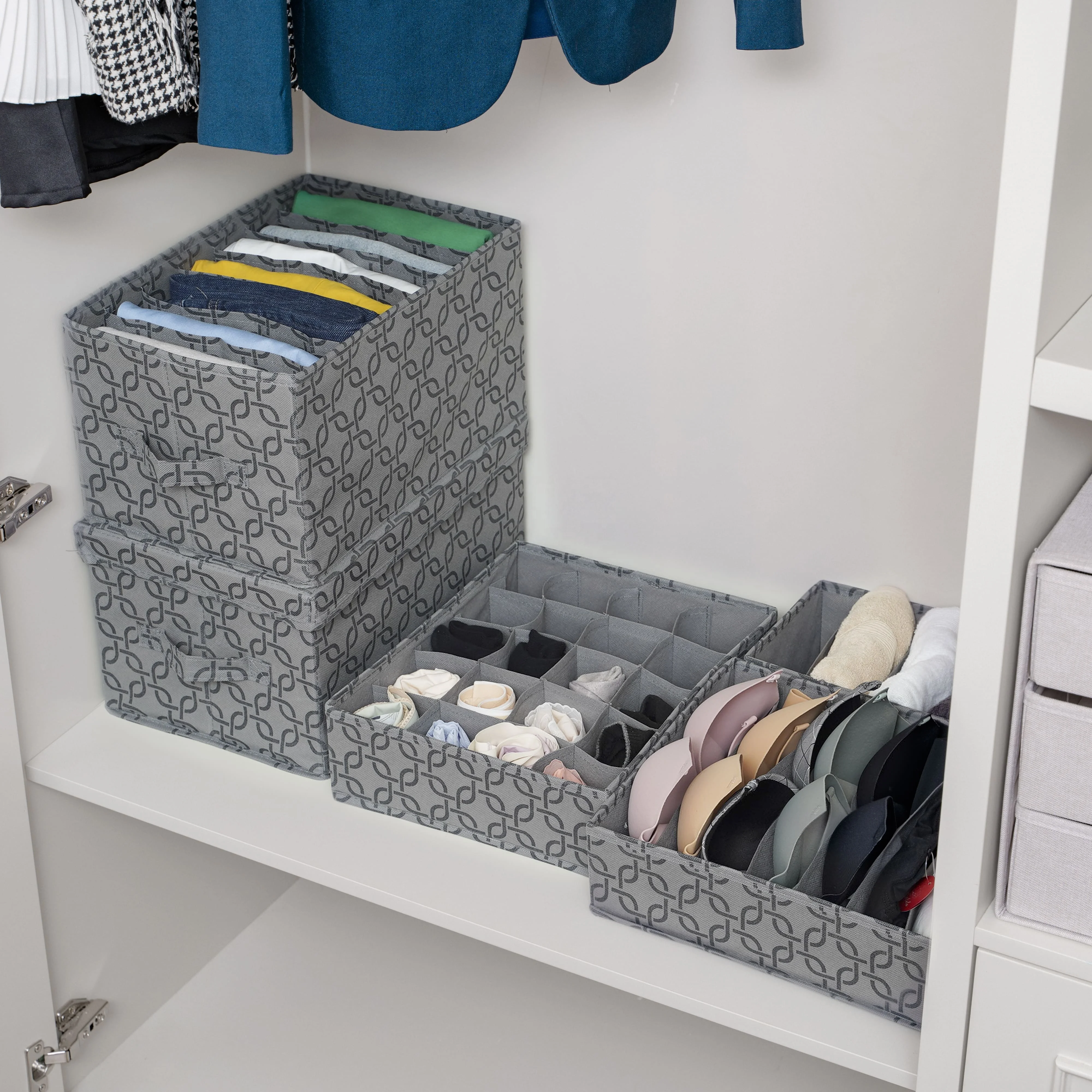 MA26.1 Set 2 Fabric Storage Bins & Boxes Foldable Organizer for Clothes Books Kids Toys OEM Customized Plastic Factory Price