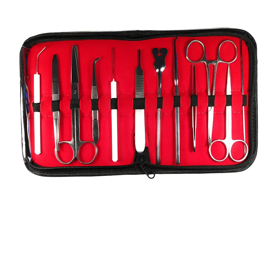 Professional Japanese stainless steel suture surgical practice kits iris scissors dressing scissors scalpel handles tools kits