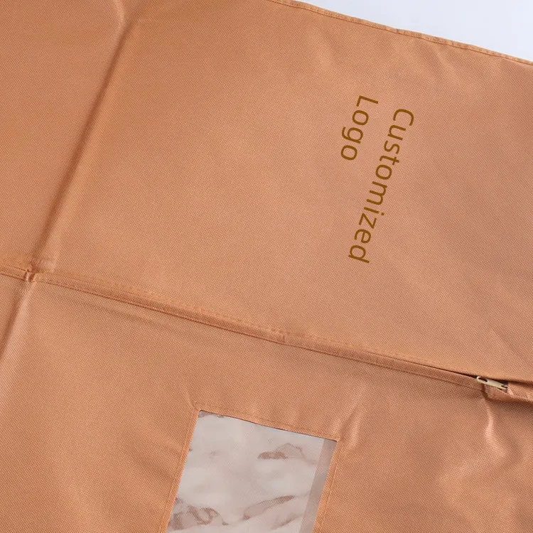 Vietnam factory RPET non woven eco-friendly foldable garment bag suit cover dustproof bag