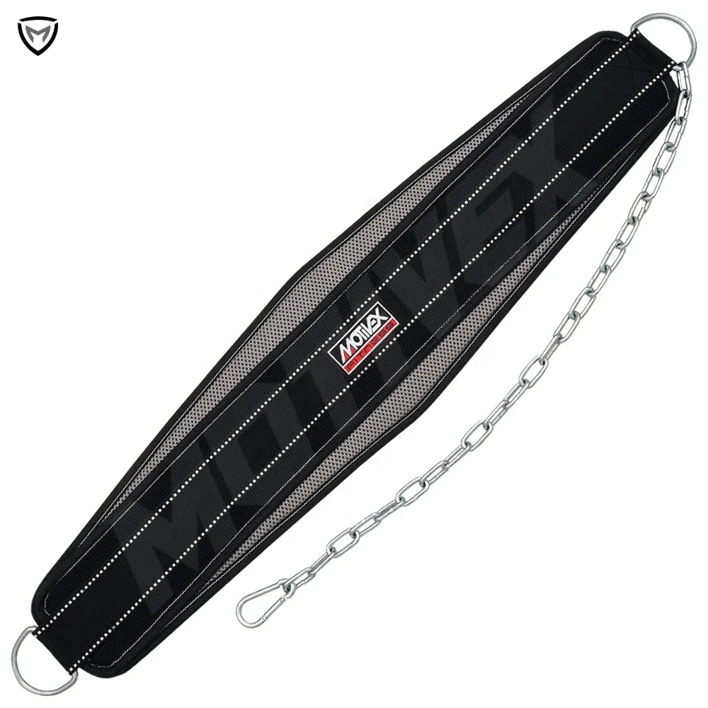 Dipping Belts Neoprene Iron Chain Weight Lifting Belt Fitness Accessories Back Support Custom Weightlifting Training Dip Belts