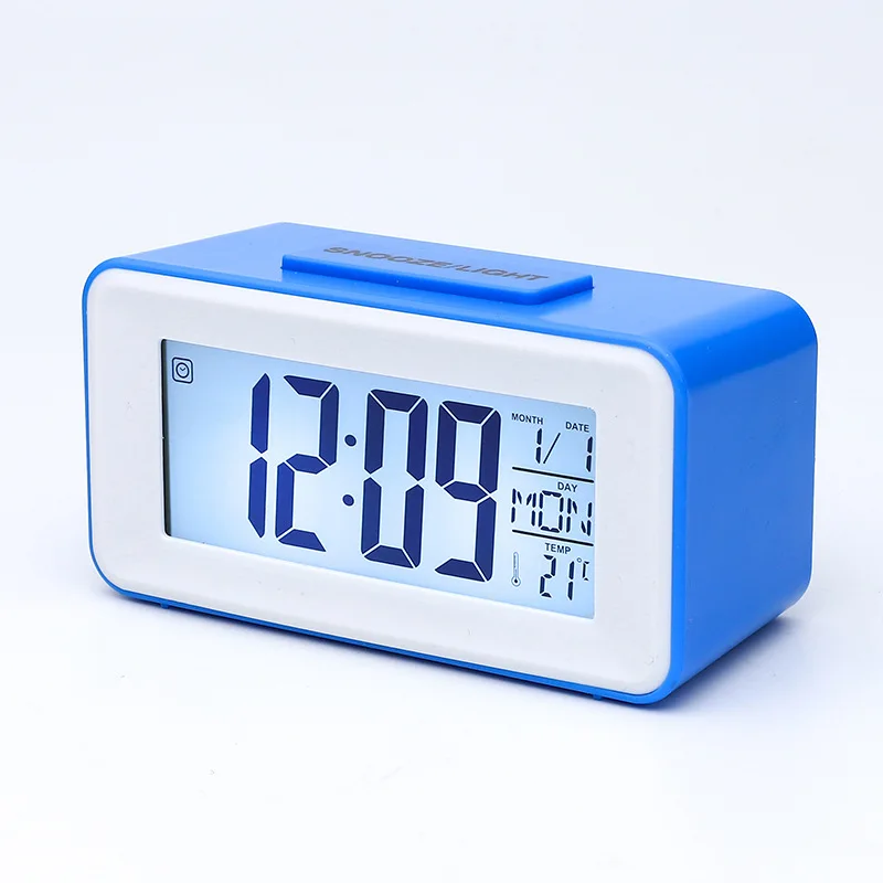 T518 Wholesale Dementia Calendar Date Snooze Small Bedroom Electronic Lcd Day Table Desk Digital Clock