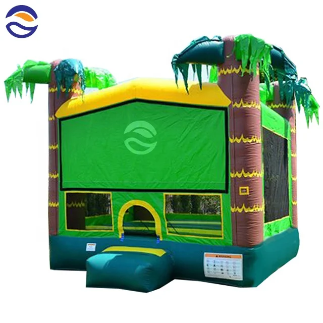 Palm Tree Castillos Inflatables Jumping Castle Bouncer Hause Inflatable Jump Bounce House