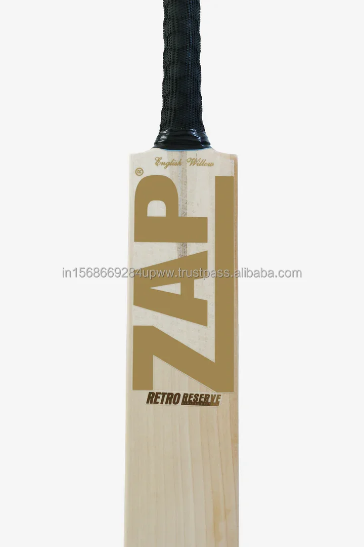 ZAP Vintage Retro Reserve English Willow Cricket Bat Wood and Plastic Sports Equipment for Players